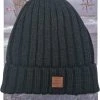 Promo ???? Antonio Muts – Heren Muts Gebreid – Zwart – Effen Kleur – One Size - Warme Winter Muts Volwassenen – Fisherman Muts ????