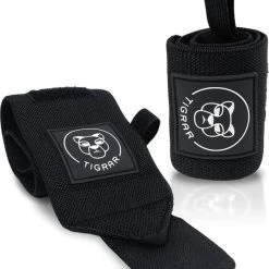 Nieuw ???? Tigrar - Wrist Wraps - Polsbandjes Fitness - Verstelbaar - 2 Stuks - Met Duimlus & Opbergzakje ❤️