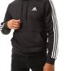 Coupon ???? Adidas Essentials 3-Stripes Fleece Trui / Hoodie - Zwart Heren - Maat S ❤️