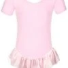 Beste Pirce ???? Dancer Dancewear Balletpakje Roze | Balletpak Met Korte Mouw Voor Meisje | "Star" | Maat 104/110 | Maat 6 Jaar ????