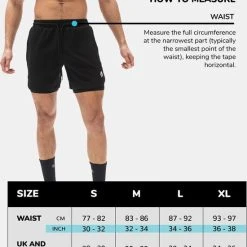 Hete verkoop ???? MEAUXGLIT Melanite Zwart - Korte Sport Broek - Dry Tech - Gym - Fitness - Running - Lifting - Outdoor - Indoor - Sport Broek (Maat L) ❤️ -Rogelli Shop 550x710 2