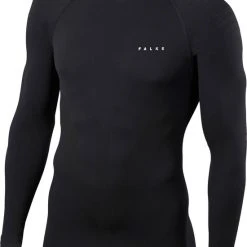 Beste deal ???? FALKE Warm Tight Fit Slim Fit Base Layer Top Met Lange Mouwen Sneldrogende Thermo Ademend Thermo-Ondergoed Zwart Heren Underwear - Longsleeve - Maat L ????