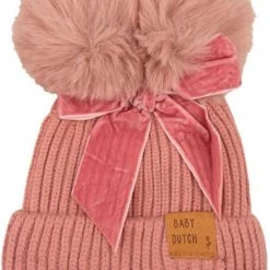 Gloednieuw ???? Baby Dutch Muts En Sjaal Oudroze ????