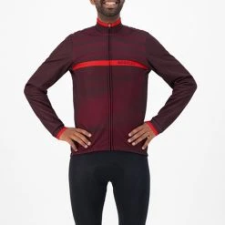 Goedkoopste ???? Rogelli Stripe Winterjack - Fietsjack Heren - Bordeaux/Paars/Rood - Maat L ???? -Rogelli Shop 550x729 3