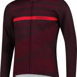Goedkoopste ???? Rogelli Stripe Winterjack - Fietsjack Heren - Bordeaux/Paars/Rood - Maat L ????