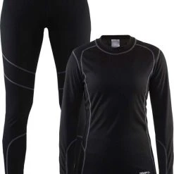 Beste Pirce ???? Craft Baselayer Set Thermoset Dames - Black/Granite - Maat S ⭐
