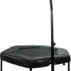 Flash-uitverkoop ???? Tunturi Hexagon Fitness Trampoline - Mini Trampoline Met In Hoogte Verstelbare Handgreep - Incl. Beschermhoes - Incl. Gratis Fitness App ????