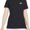 Beste Verkoop ???? Nike Sportswear Club Dames T-Shirt - Zwart - Maat M ⭐
