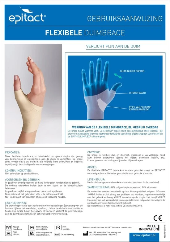 Begroting ⌛ Epitact Flexibele Duimbrace. Ondersteunt Verlicht Gewrichtspijn Rechterhand Maat M. ???? 3 Begroting ⌛ Epitact Flexibele Duimbrace. Ondersteunt Verlicht Gewrichtspijn Rechterhand Maat M. ???? - Afbeelding 3