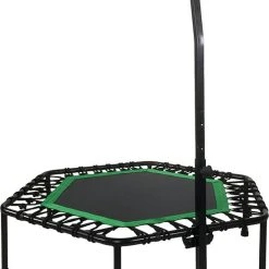 Flash-uitverkoop ???? Tunturi Hexagon Fitness Trampoline - Mini Trampoline Met In Hoogte Verstelbare Handgreep - Incl. Beschermhoes - Incl. Gratis Fitness App ???? -Rogelli Shop 550x796 1