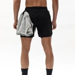 Hete verkoop ???? MEAUXGLIT Melanite Zwart - Korte Sport Broek - Dry Tech - Gym - Fitness - Running - Lifting - Outdoor - Indoor - Sport Broek (Maat L) ❤️ -Rogelli Shop 550x828 2